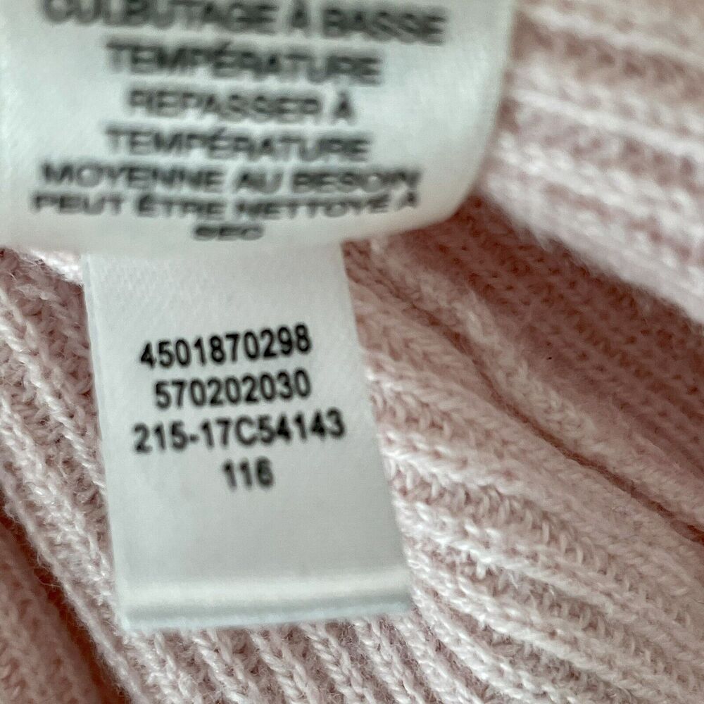 Chicos Cowl Neck Ribbed Sweater Pale Pink 3/4 Sleeve Size 3 US XL 16/18 - Picture 7 of 7